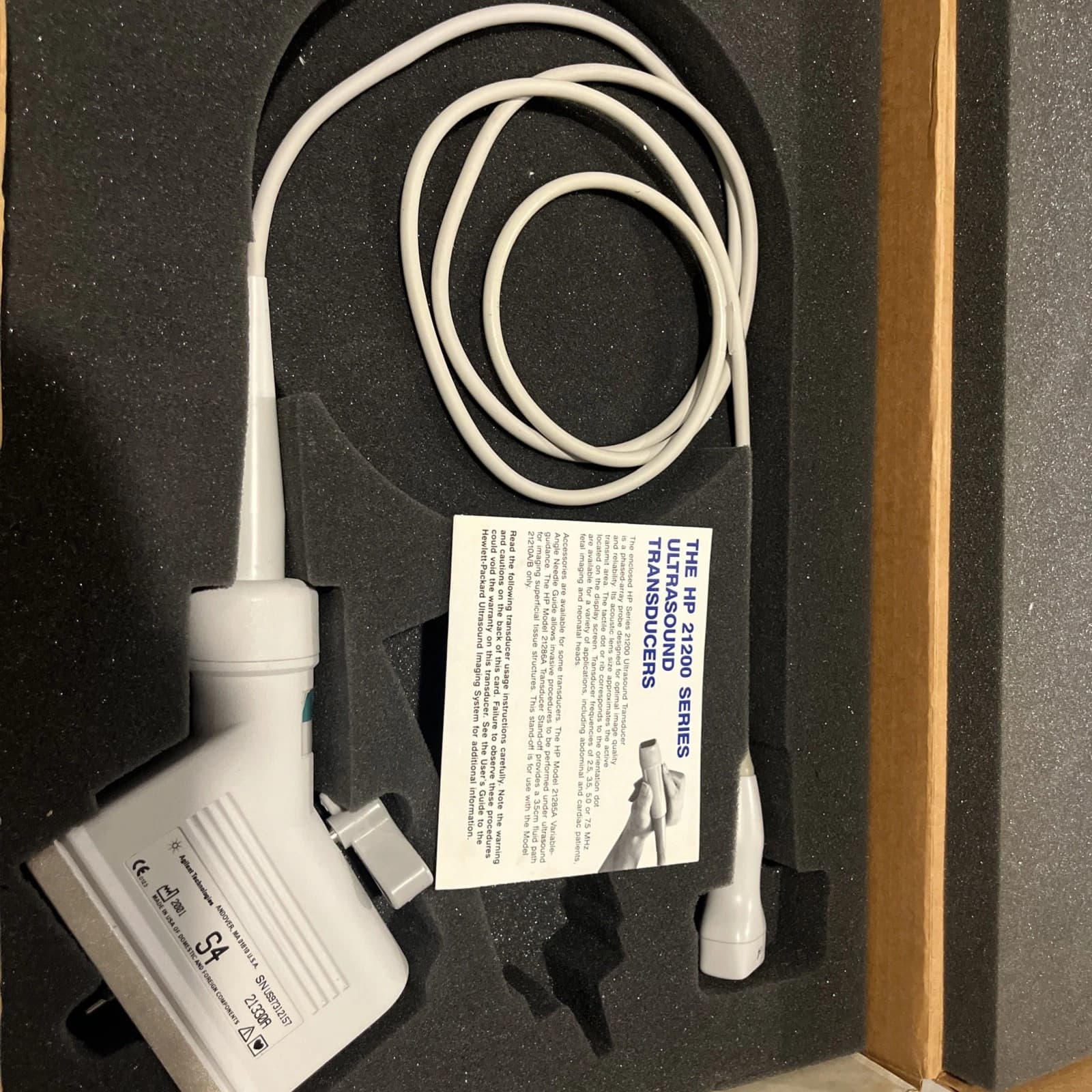 Philips Agilent HP S4 Sector Ultrasound Probe (21330A / 21114A) for Sonos Systems – Cardiac Phased Array Transducer