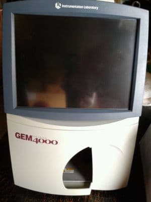 Blood Gas Analyzer — Instrumentation Laboratory GEM Premier 4000