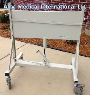 Adjustable Height Mobile Radiation Shield by Biodex for Hot Lab Safety