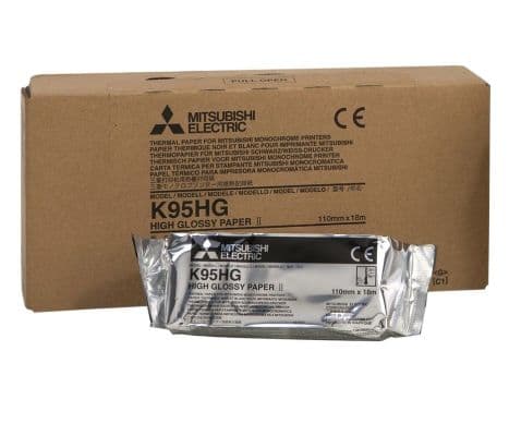 High-Gloss Monochrome Prints: Mitsubishi KP-95HG Thermal Printer Paper