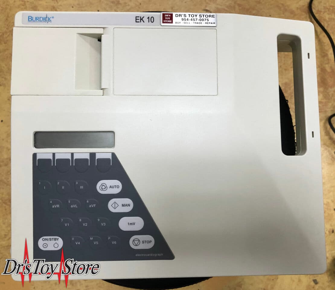 Burdick EK 10 ECG Machine with Leads and Clips