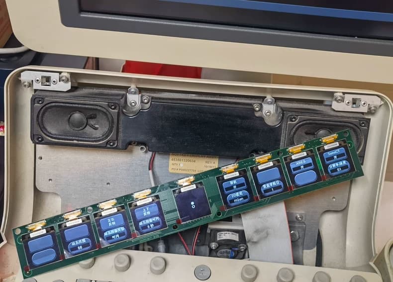 Repair Philips HD15 soft key display panel part 453561442311, 453561318624 (No Display / Partial Screen / Inverted or Upside-Down/ UI Failure)