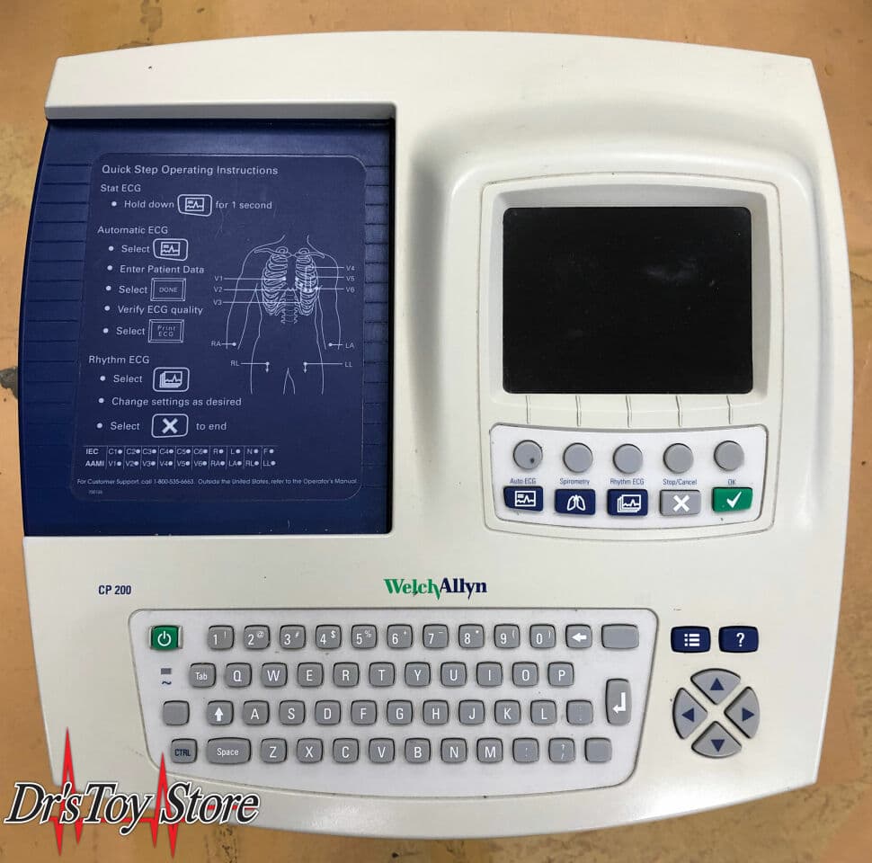 Welch Allyn CP200 ECG EKG Machine with Leads and Clips