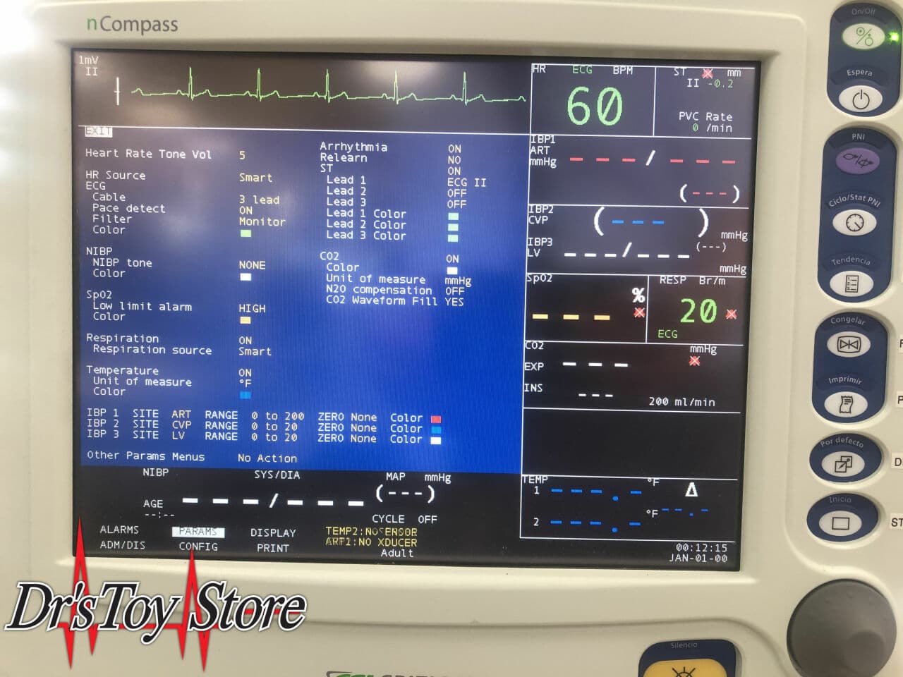 Criticare nCompass Patient Monitor with 3-Channel IBP and CO2