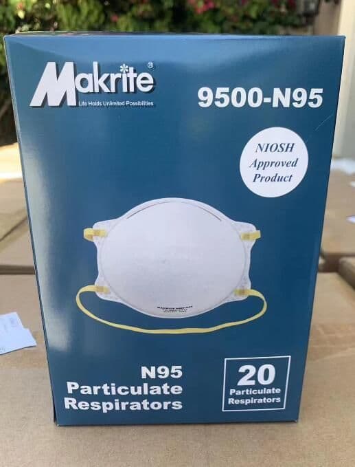 NIOSH-Approved N95 Respirator Mask from Makrite — Model 9500-N95