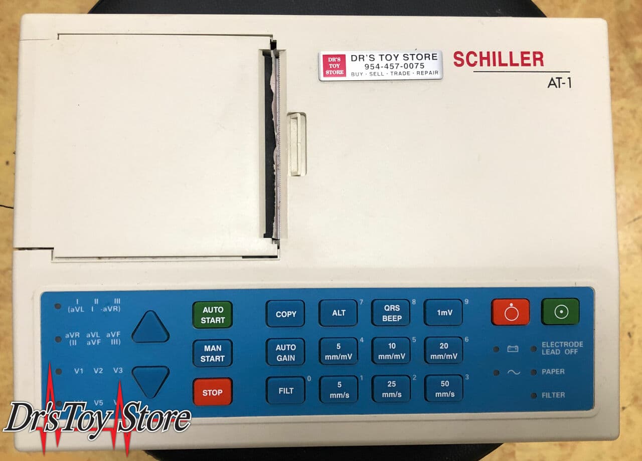 Schiller AT-1 ECG Machine with Leads and Clips