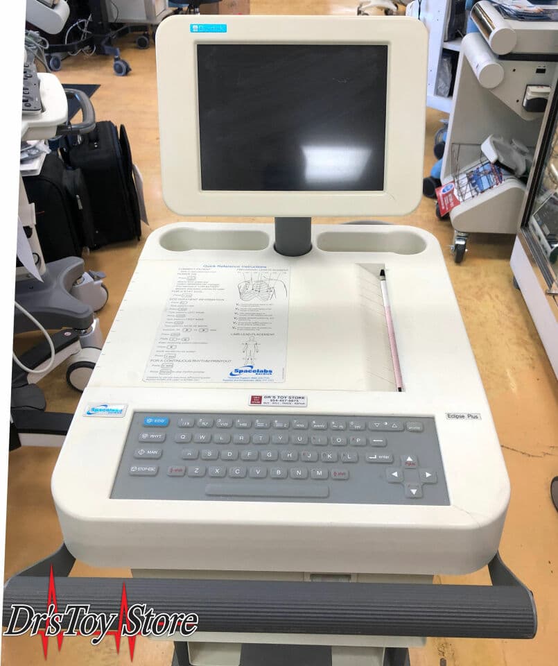 Burdick Spacelabs Eclipse Plus ECG Machine with Cart, Clips and Leads